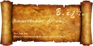 Bauernhuber Éva névjegykártya
