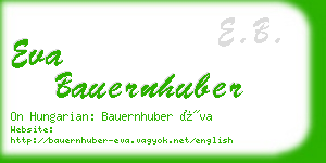 eva bauernhuber business card